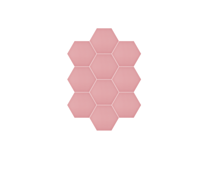 Roze hexagon tegel